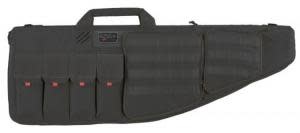42" TACTICAL AR CASE W/ EXTERNAL HANDGUN CASE - BLACK