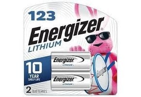 Energizer EL123APB2 El123ap Series Lithium Battery, 3 V Battery, 1500 Mah, Lithium, Manganese Dioxide