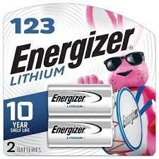 Energizer EL123APB2 El123ap Series Lithium Battery, 3 V Battery, 1500 Mah, Lithium, Manganese Dioxide