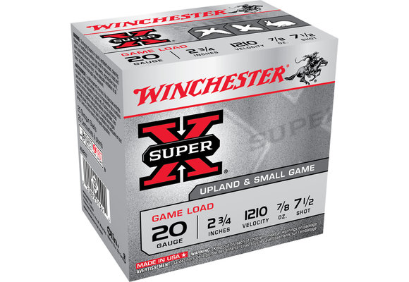 Winchester Ammo XU207 Super X Game Load 20 Gauge 2.75" 7/8 oz 7.5 Shot 25