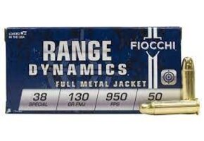 Fiocchi Pistol Shooting Dynamics .38 SPL 130GR FMJ 50Rds