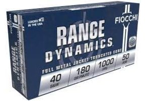 Fiocchi 40SWA Training Dynamics 40 S&W 170 gr Full Metal Jacket Truncated-Cone (TCFMJ) 50 Bx