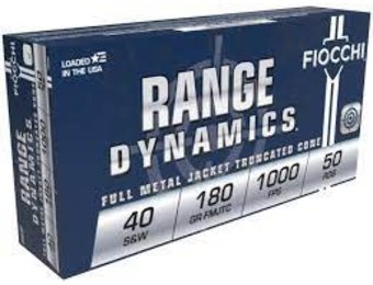 Fiocchi 40SWA Training Dynamics 40 S&W 170 gr Full Metal Jacket Truncated-Cone (TCFMJ) 50 Bx
