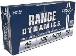 Fiocchi 40SWA Training Dynamics 40 S&W 170 gr Full Metal Jacket Truncated-Cone (TCFMJ) 50 Bx