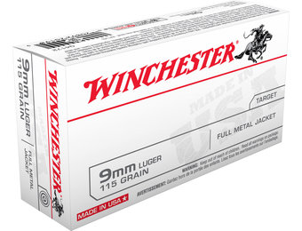 Winchester 9mm Luger 115 gr (FMJ) 50 rds Q4172