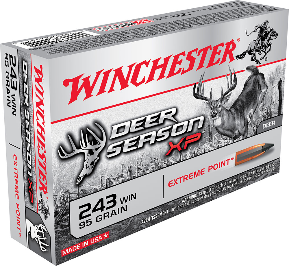 Winchester Ammo X243DS Deer Season XP 243 Win 95 gr Extreme Point Polymer Tip 20 Bx