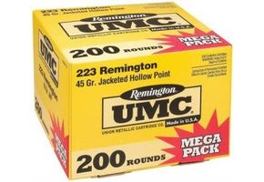 Remington L223R7a UMC .223 Mega 45gr JHP 200rds