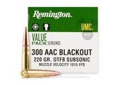 Remington UMC 300 Blackout 220 gr Subsonic OTFB