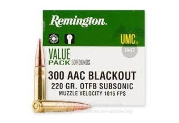 Remington UMC 300 Blackout 220 gr Subsonic OTFB