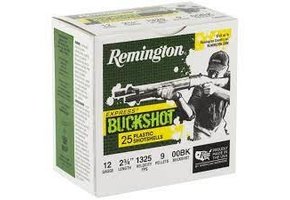 Remington Ammunition 20411 Express 12 Gauge 2.75" 9 Pellets 00 Buck Shot 25 Bx