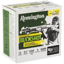 Remington Ammunition 20411 Express 12 Gauge 2.75" 9 Pellets 00 Buck Shot 25 Bx
