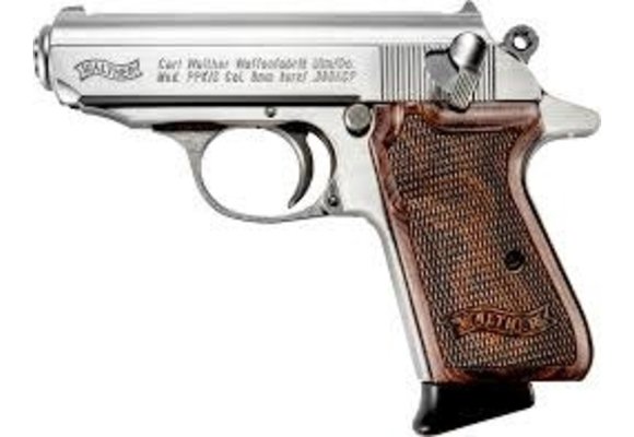 WALTHER PPK/S 380 ACP STS WALNUT GRIPS 7 RD