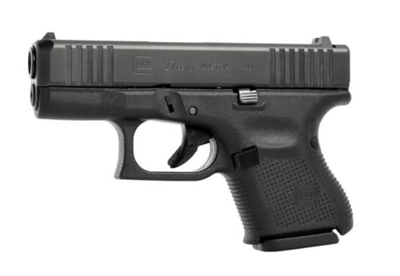 Glock PA275S201 G27 Gen5 40 S&W 3.43" 9+1 Black Black nDLC Steel with Front Serrations Slide Black Rough Texture Interchangeable Backstraps Grip Fixed Sights