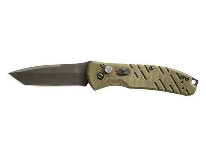 GERBER PROPEL AUTO WITH OD GREEN G-10 HANDLE AND BLACK CPM-S30V STAINLESS STEEL 3.50” TANTO BLADE MODEL 30-001317