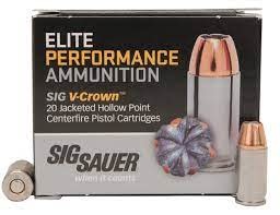 Sig Sauer E380A120 Elite V-Crown 380 ACP 90 gr