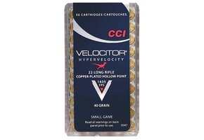 CCI 0047 Velocitor 22 LR 40 gr Copper Plated Hollow Point