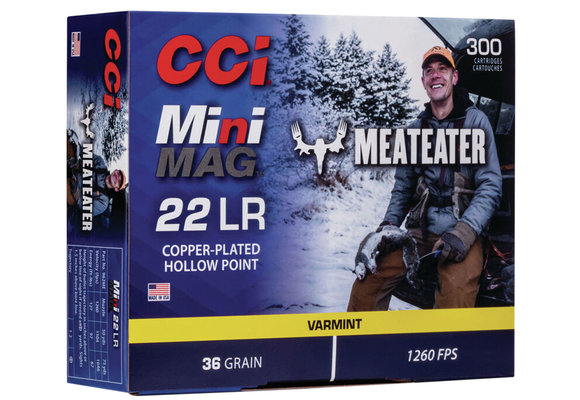 CCI 962ME Mini-Mag MeatEater 22 LR 36 gr Hollow Point (HP) 300 Bx