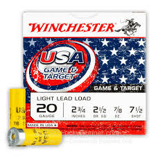20 GAUGE 2-3/4 1200 fps 7/8 oz 7 1/2