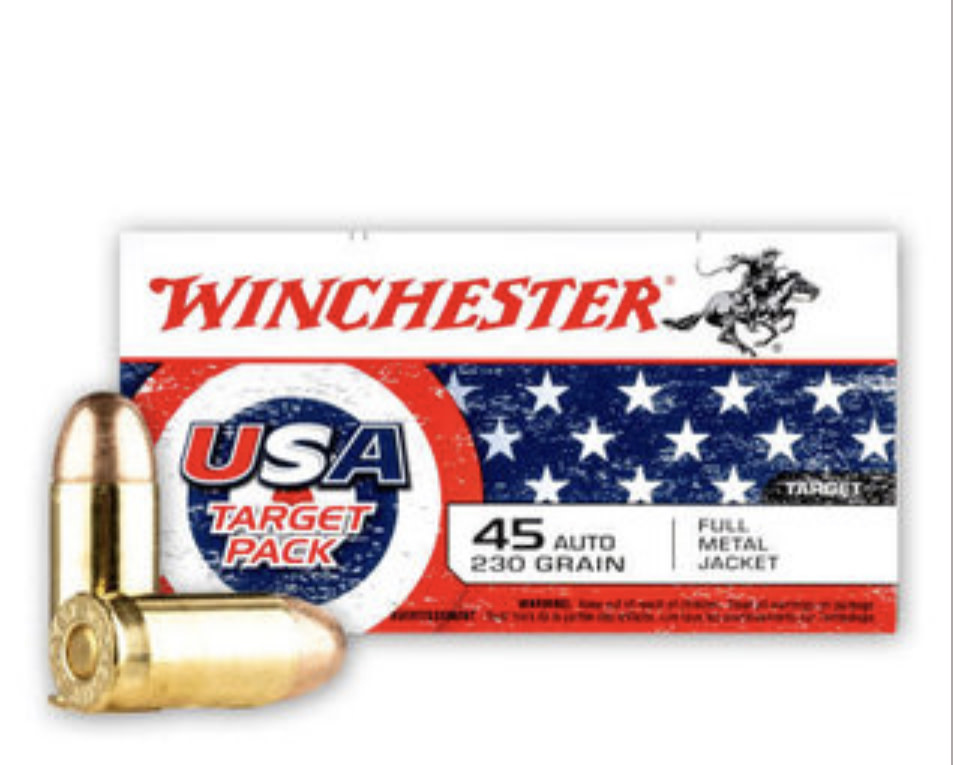 Winchester USA 45 AUTO 230 gr. Full Metal Jacket