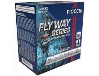 Fiocchi Field Dynamics Flyway Series 12 Gauge Ammunition 3" #2 1-1/8oz Zinc Plated Steel Shot 1500 fps