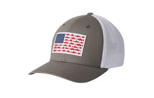 Columbia PFG Fish Flag Mesh Ball Cap