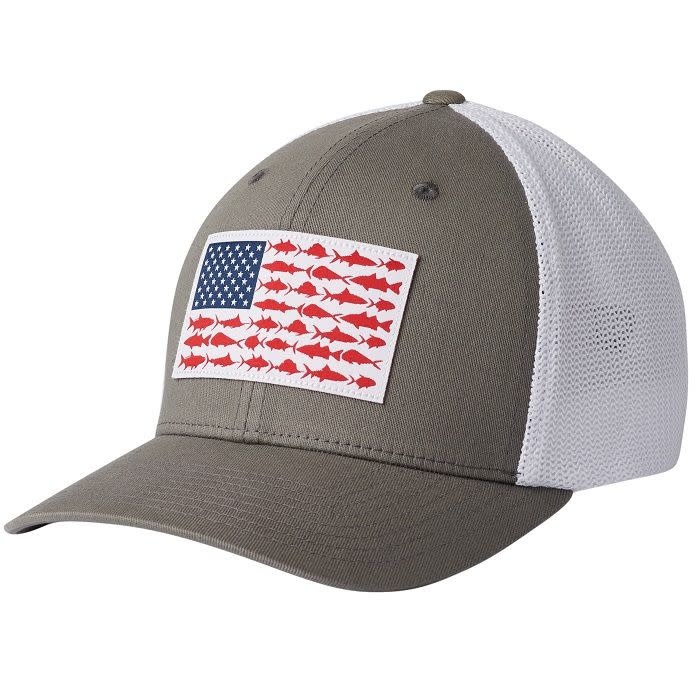 Columbia PFG Fish Flag Mesh Ball Cap