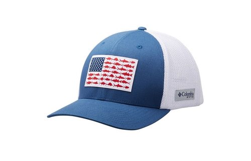 Columbia PFG Fish Flag Mesh Ball Cap