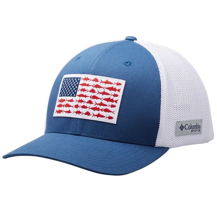 Columbia PFG Fish Flag Mesh Ball Cap