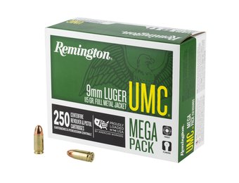 Remington Ammunition UMC Mega Pack 9mm 115GR FMJ 250Rds
