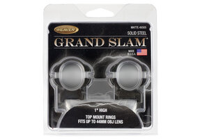 Weaver Mounts 49303 Grand Slam Scope Ring Set Medium 1" Matte Black Steel