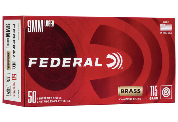 Federal 9MM 115GR FMJ
