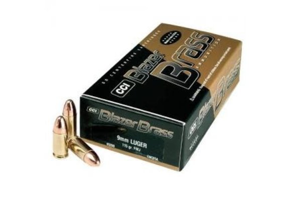 CCI  BLAZER BRASS 9MM 124FMJ