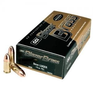 CCI  BLAZER BRASS 9MM 124FMJ