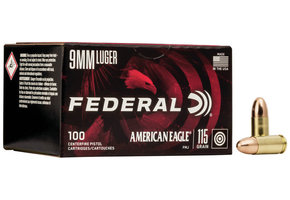 American Eagle  9MM LUGER 115GR FMJ 100 CNT