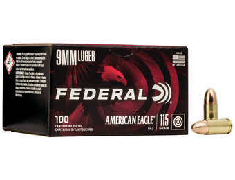 American Eagle 9MM LUGER 115GR FMJ 100 CNT