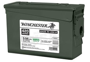WINCHESTER LC M855 AMO 5.56X45MM 62GR 420RD CAN (GREEN TIP)