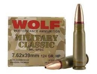 WOLF AMMO 7.62X39MM 123GR HP STEEL CASE 20-RD BOX (50 BOXES PER CASE)
