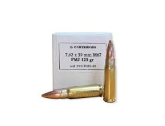 PPU BRASS CASE AMO 7.62X39 123GR FMJ