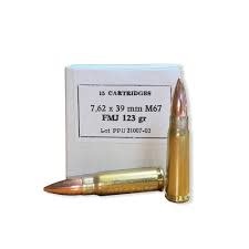 PPU BRASS CASE AMO 7.62X39 123GR FMJ