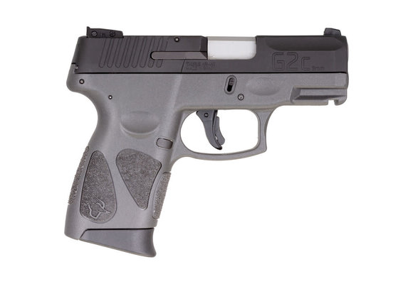 G2C 9mm Luger Compact Semi Auto Pistol 3.20" Barrel 12 Rounds Single Action with Restrike 3-Dot Sights Thumb Safety Gray Polymer Frame Black Finish
