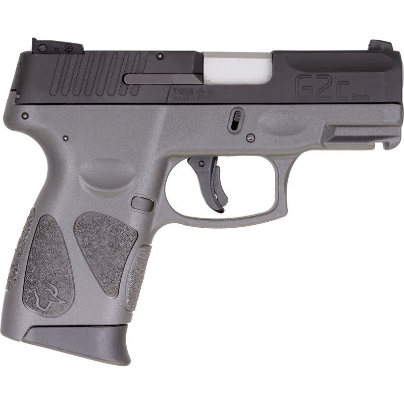 G2C 9mm Luger Compact Semi Auto Pistol 3.20" Barrel 12 Rounds Single Action with Restrike 3-Dot Sights Thumb Safety Gray Polymer Frame Black Finish
