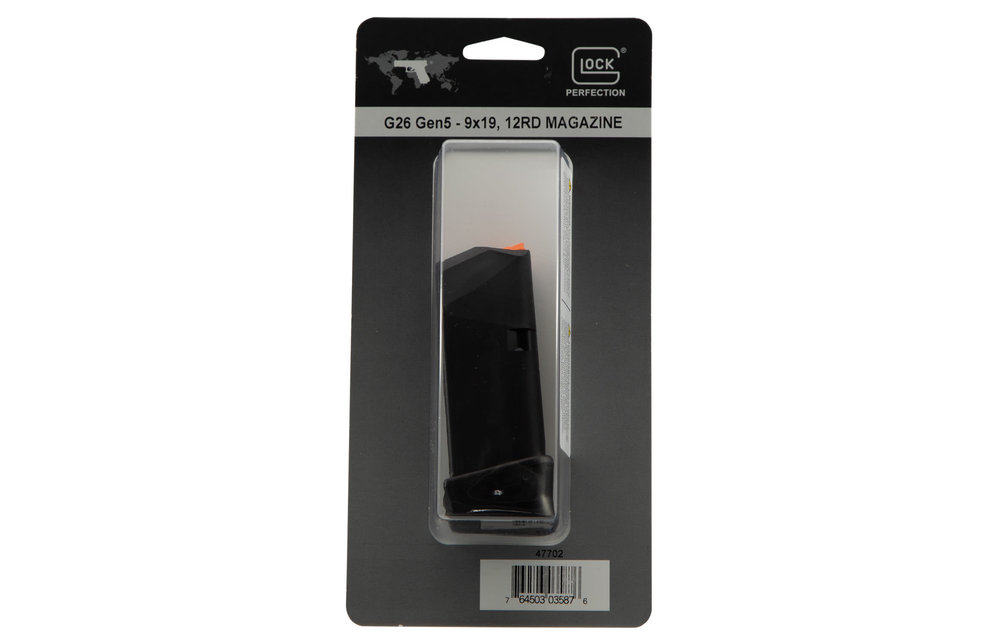 OEM Black Detachable 12rd for 9mm Luger Glock 26 Gen5