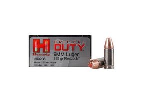 Critical Duty Ammunition 9mm Luger 135 Grain FlexLock