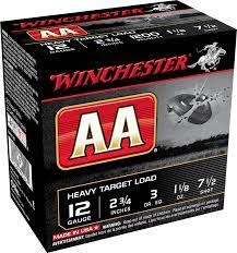 AA 12 GA 2-3/4" #7.5 AA HEAVY TARGET 1-1/8 OZ