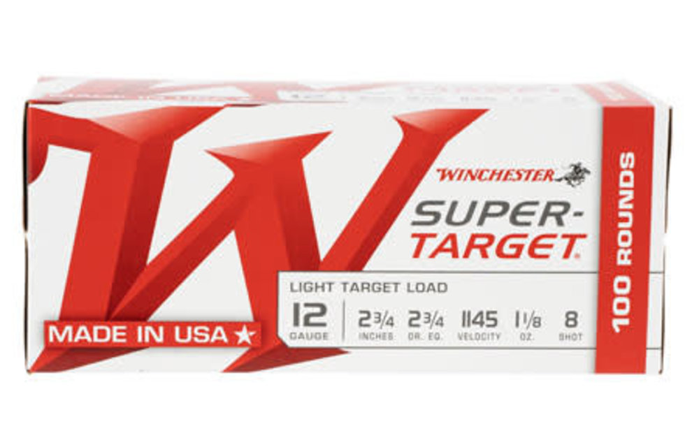 12 GA 2-3/4" #8 SUPER-TARGET HEAVY TARGET 1-1/8 OZ 100 Rounds