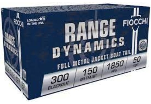 Range Dynamics 300 AAC BLACKOUT 150Gr FMJBT 50rds (300BLC)