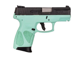 G2C 9mm Luger Semi Auto Pistol 3.2" Barrel 12 Rounds 3 Dot Sights Cyan Polymer Frame Black Finish