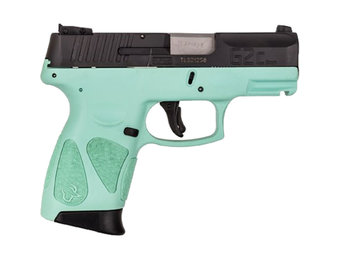 G2C 9mm Luger Semi Auto Pistol 3.2" Barrel 12 Rounds 3 Dot Sights Cyan Polymer Frame Black Finish