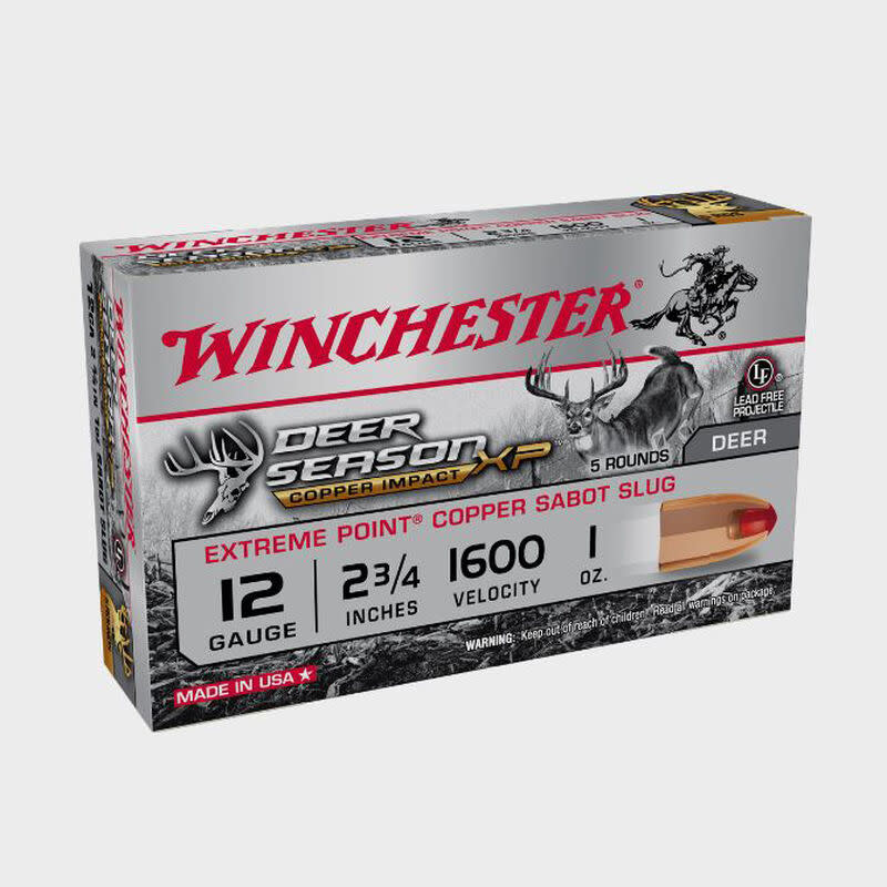 Deer Season XP Copper Impact 12 Gauge Shotshell 5 Rounds 2 3/4" Sabot Slug 1 Ounce