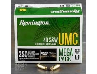 Remington  UMC .40 Cal Mega 250rds L40SW3A